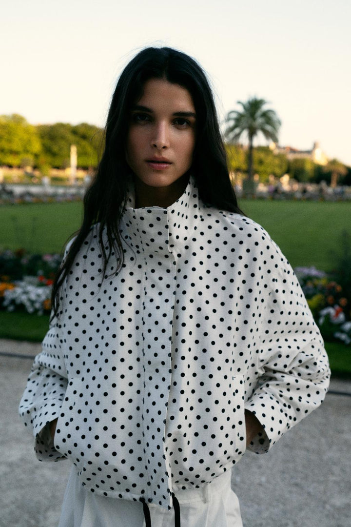 Polka Dot Puffer Jacket